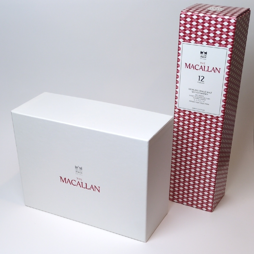 The Macallan Highland Single Malt Scotch 12 Years Box & White Logo Box EMPTY